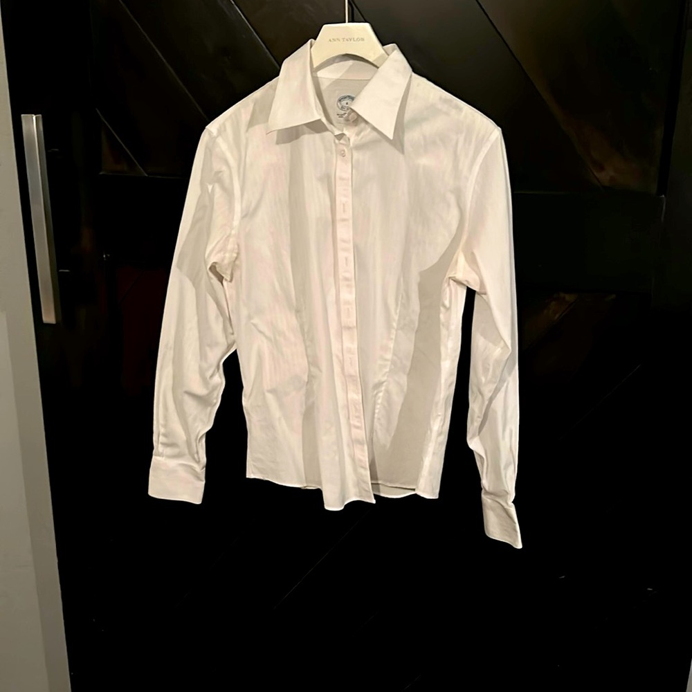 Brooks Brothers white button down top
